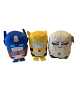 3 Pod Pals Transformers 8&quot; Collectable Plush - Bumblebee Optimus Prime M... - $22.49