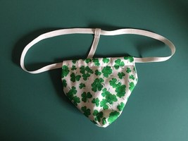 New Mens White SHAMROCKS St Patricks Day Irish Gstring Thong Male Underwear - $18.99