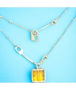 Designer ANNE-MARIE CHAGNON Canada Modernist silver  metal resin Necklac... - €97,78 EUR