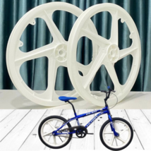 BMX Bicycle 20" PVC NEW Sport Rim Complete WHITE Wheelset-Hub SeT- Freew... - $131.37