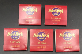 5 Hard Rock Cafe Hotel Casino Matchbook Las Vegas NV Nevada Full 30 Unst... - $14.89