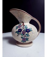 Belgium Art Pottery Hand Painted Floral 7&quot; Ewer Pitcher Vase Signed A. D... - £14.00 GBP