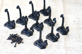 10 PCS Cast Iron Vintage Style Coat Hooks Hat Hook Rack Hall Tree Gloss ... - $409.89 MXN