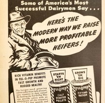 1947 Ful O Pep Calf Ration Cow Food Advertisement Agriculture Farming DW... - $19.99