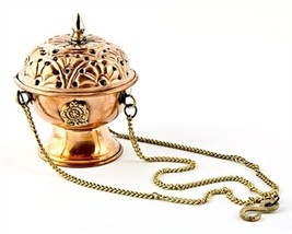 Copper and Brass 3.75&quot; Hanging Incense Censer! - $397.50 MXN