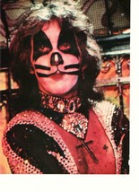 Kiss teen magazine pinup clipping Rockline close up black cross 1970&#39;s - $3.50