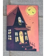 Connections From Hallmark Haunted House Black Cat Bats Halloween Greetin... - £2.97 GBP