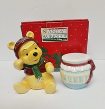 Winnie the Pooh and Honey Pot Ceramic Salt Pepper Shaker Set Disney Stor... - £27.34 GBP