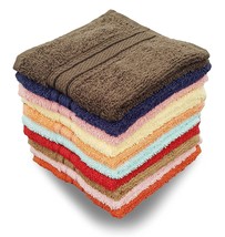 Cotton Pieces Face Towel Hanky 500 GSM Ultra Soft Extra Absorbent Pack of 10Pcs - £22.20 GBP
