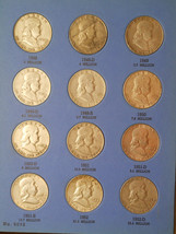 1948 - 1963 COMPLETE SET 35 BEN FRANKLIN 90% SILVER HALF DOLLARS COLLECTION - $539.99