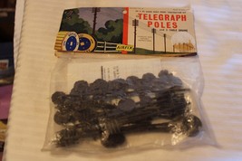 HO / OO Scale Airfix, 18 Telegraph Poles &amp; 2 Cable Drums Kit, #18  BNOS Vintage - £23.52 GBP