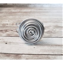 Vintage Cuff Bracelet Silver Tone Statement Swirl - $16.99