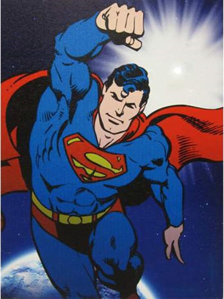 Primary image for DC Comics Flying Superman Collectible 12" x 16" Lighted Canvas Art NEW UNUSED