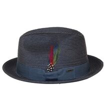 Men's Broner Summer Hat Woven Straw Style Safari HARMONY 84-734 Navy image 3