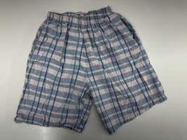 Contempo Casuals Womens Shorts Size Medium Blue White Plaid Vintage - $6.77