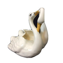 Camark Pottery Two Intertwined Swans Planter Flower Pot Romantic Couple Love - £29.34 GBP