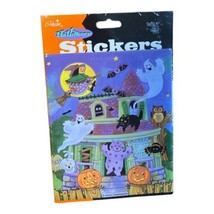 Vintage 1996 Gibson 5 Sheets Of Stickers Halloween Haunted House Witch Bat *New - £9.45 GBP