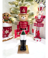 Christmas Martha Stewart Bear Nutcracker Soldier Figurine 12&quot; NEW - $712.25 MXN