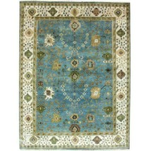 Dazzling 9x12 Authentic Hand Knotted Oushak Rug B-75010 - £1,335.06 GBP