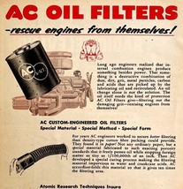 GM General Motors AC Oil Filters Advertisement 1955 DWS6E - $378.90 MXN