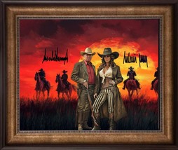 Wall Art of Donald Trump and Melania Trump western Art, Signed by the ar... - $1,138.50