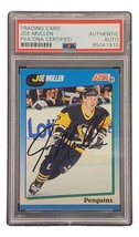Joe Mullen Firmado 1991 Puntuación #488 Pittsburgh Penguins Hockey Card PSA / - £38.14 GBP