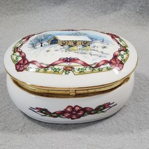 Vintage 1991 Melodies Of Christmas &#39;o Come All Ye Faithful&#39; Porcelain Music Box - $9.95