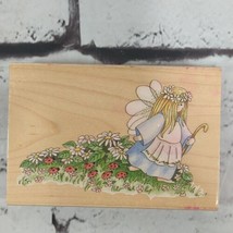 Stamps Happen DAISY Wood Mounted Rubber Stamps #80101 Flower Field Ladybugs - $19.79