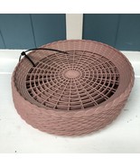 Vintage Set of 12 Plastic Basket Weave Paper Plate Holders 9” Wide Dusty... - £25.15 GBP