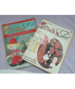 Vintage set of two stitch n sew magazines March 1973 and Dec. 1974 issues  - $19.75