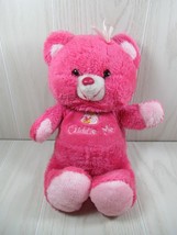 Animal Toy cuddle me bear 1984 vintage dark pink - £33.12 GBP