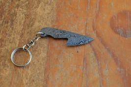 hand forged key chain in damascus steel new from the Eagle Collectionc U9224 - £14.87 GBP