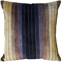 Bullion Stripes Textured Velvet Throw Pillow 20x20, with Polyfill Insert - £79.05 GBP