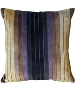 Bullion Stripes Textured Velvet Throw Pillow 20x20, with Polyfill Insert - £80.14 GBP