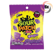 6x Bags Sour Patch Kids Grape Flavor Soft &amp; Chewy Gummy Candy | 5oz - £17.62 GBP