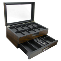 DECOREBAY Luxury Wooden Watch Valet Sunglasses Jewelry Box Men&#39;s Gift -D... - $139.99