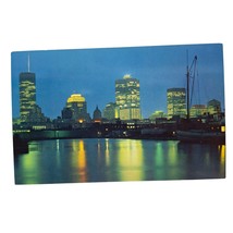 Postcard Montreal Canada The Lights Of The City At Dusk Chrome Unposted - £5.58 GBP