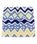 Geometric Multicolor Abstract Outdoor Throw Pillow Cover Navy Blue Yello... - £51.46 GBP