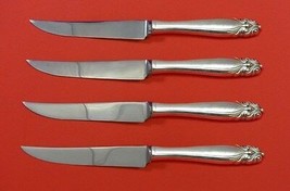 King Christian by Wallace Sterling Silver Steak Knife Set 4pc HHWS  Custom - £228.70 GBP