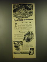 1945 Jockey Underwear Ad - Target: White Underwear Army Changed to O.D. - $18.49