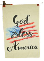 God Bless America Garden Flag Double Sided Burlap 12 x 18 Inches - £7.34 GBP