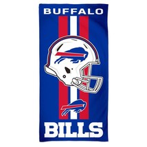 NFL Buffalo Bills Vertical 3 Stripes Helmet Center Beach Towel 30&quot;x60&quot; - £20.77 GBP