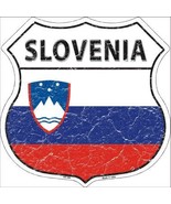 Slovenia Country Flag Highway Shield Metal Sign - £22.34 GBP
