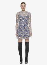 NWT Self-Portrait Patchwork Lace Long Sleeves Mini Dress UK 4 US 0 - £173.03 GBP