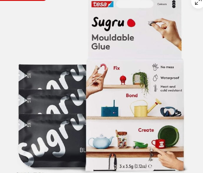 Sugru by Tesa Mouldable Glue  (3.5g) BLACK, LONG BEST BEFORE &amp; BEST V :pick - $7.17+