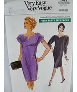 Vintage Vogue Dress Pattern 7429 Sz 8 10 12 Uncut FF Very Easy - $10.03