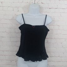 Express Top Womens Small Black Sleeveless Cropped Nylon Y2K 2000s - $19.99