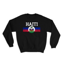 Haitian Flag Coat Of Arms : Gift Sweatshirt Haiti Independence Day Pride Nationa - £23.14 GBP