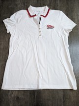 Tommy Hilfiger NWT $39.50 Women L White Short Sleeve Polo BG - £16.74 GBP