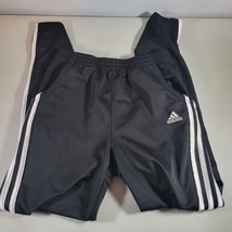 Adidas Girls Sweatpants Medium 10-12 Black With Pockets Elastic Waist Jo... - $10.96